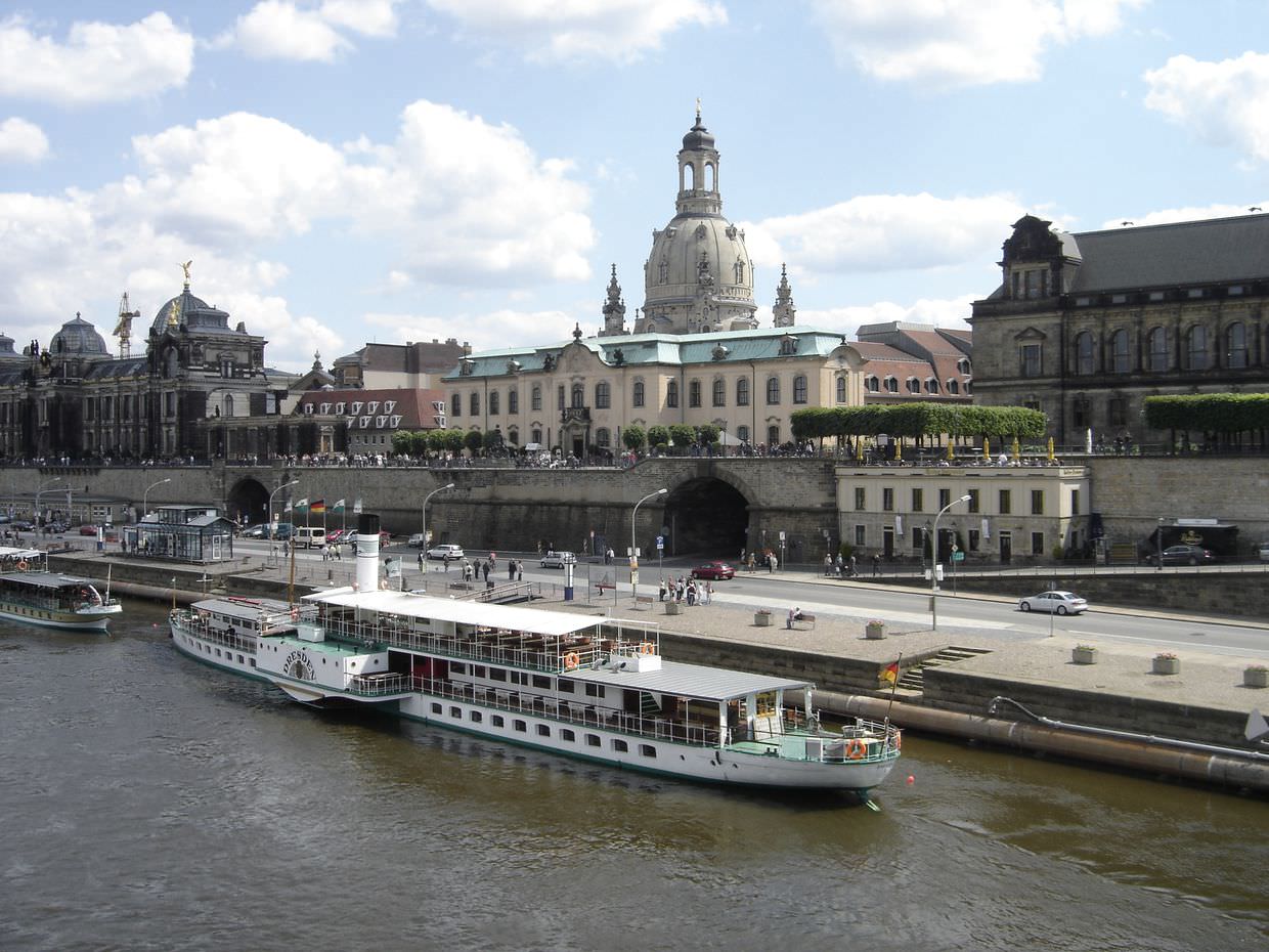 Steamboats on the river Elbe