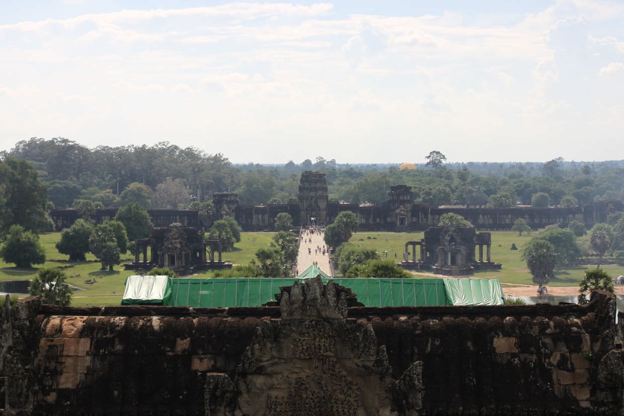 The view from the top of Angkor Wat