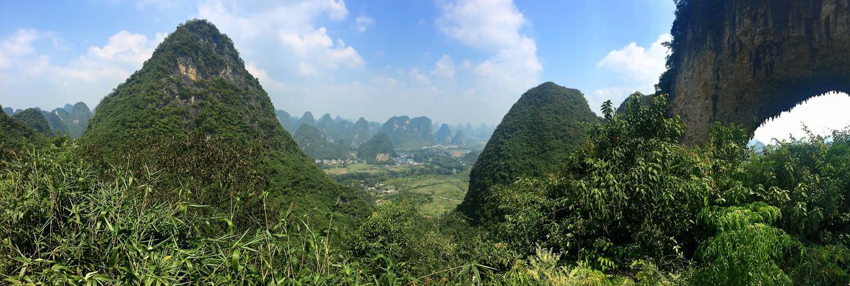 Panorama from the top of Moon hill