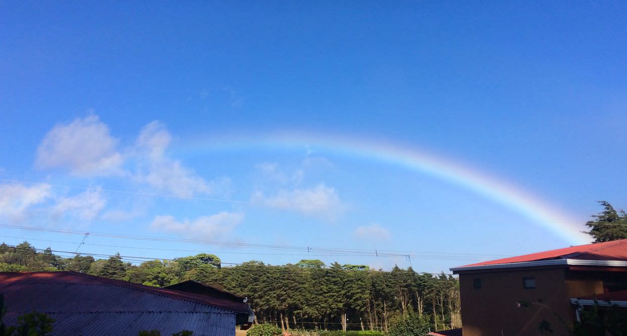 Rainbows in Monteverde don’t need clouds
