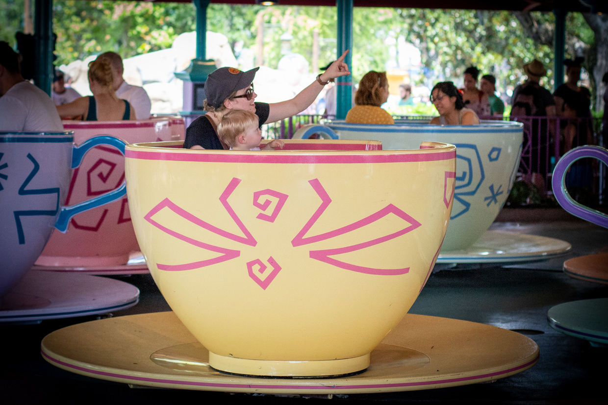 Conway and Samantha on the spinning tea cups