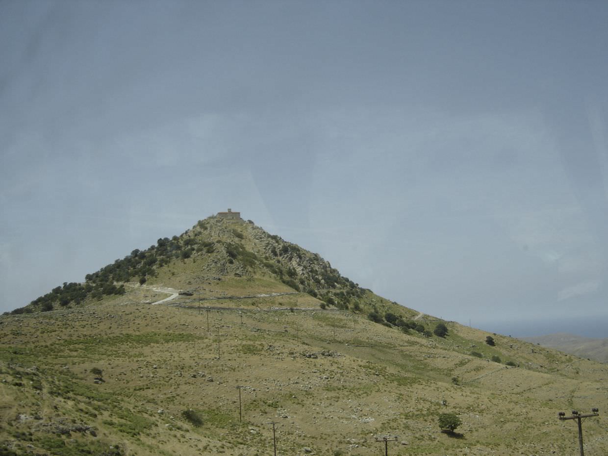 View of Ipsilou monastery, from the coach