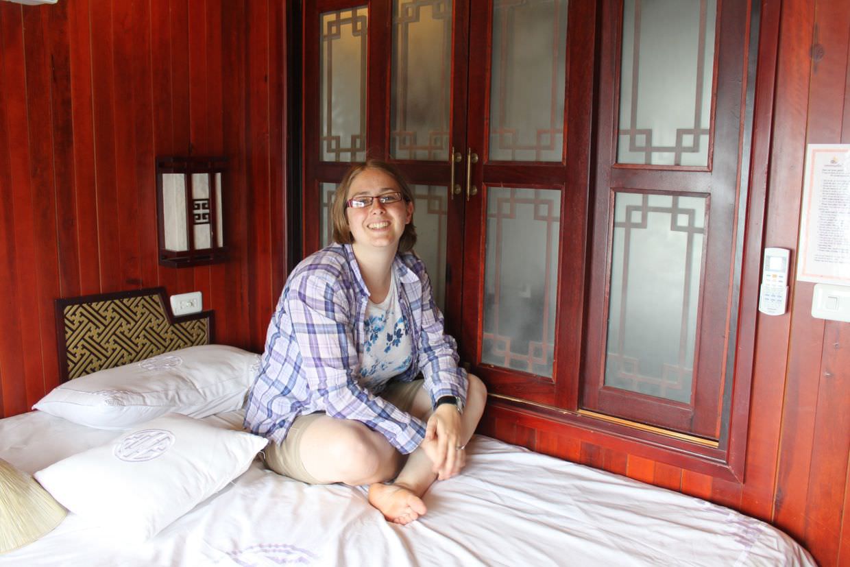 Samantha in our room, on the Prince III