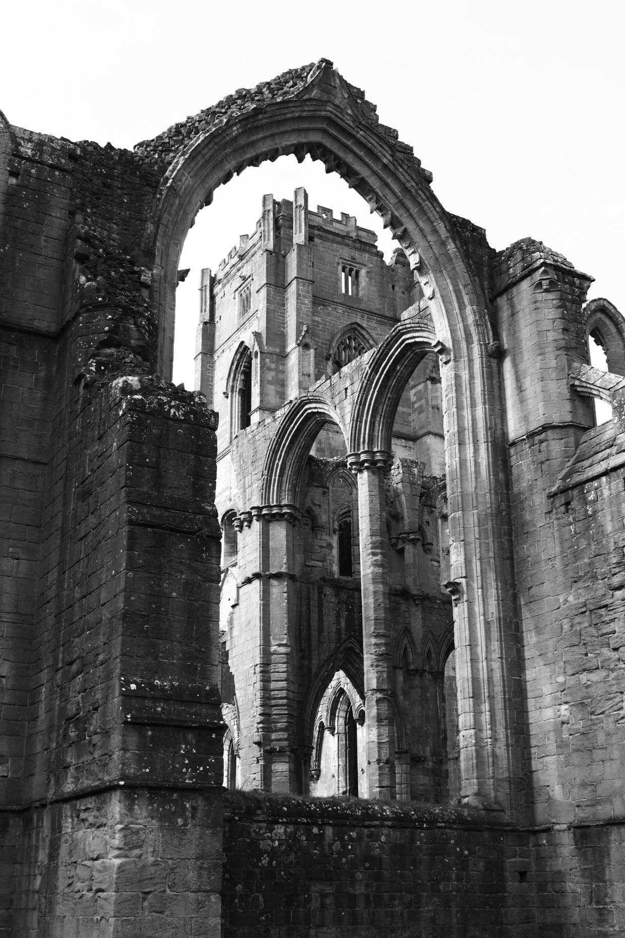 The ancient and beautiful Fountains Abbey