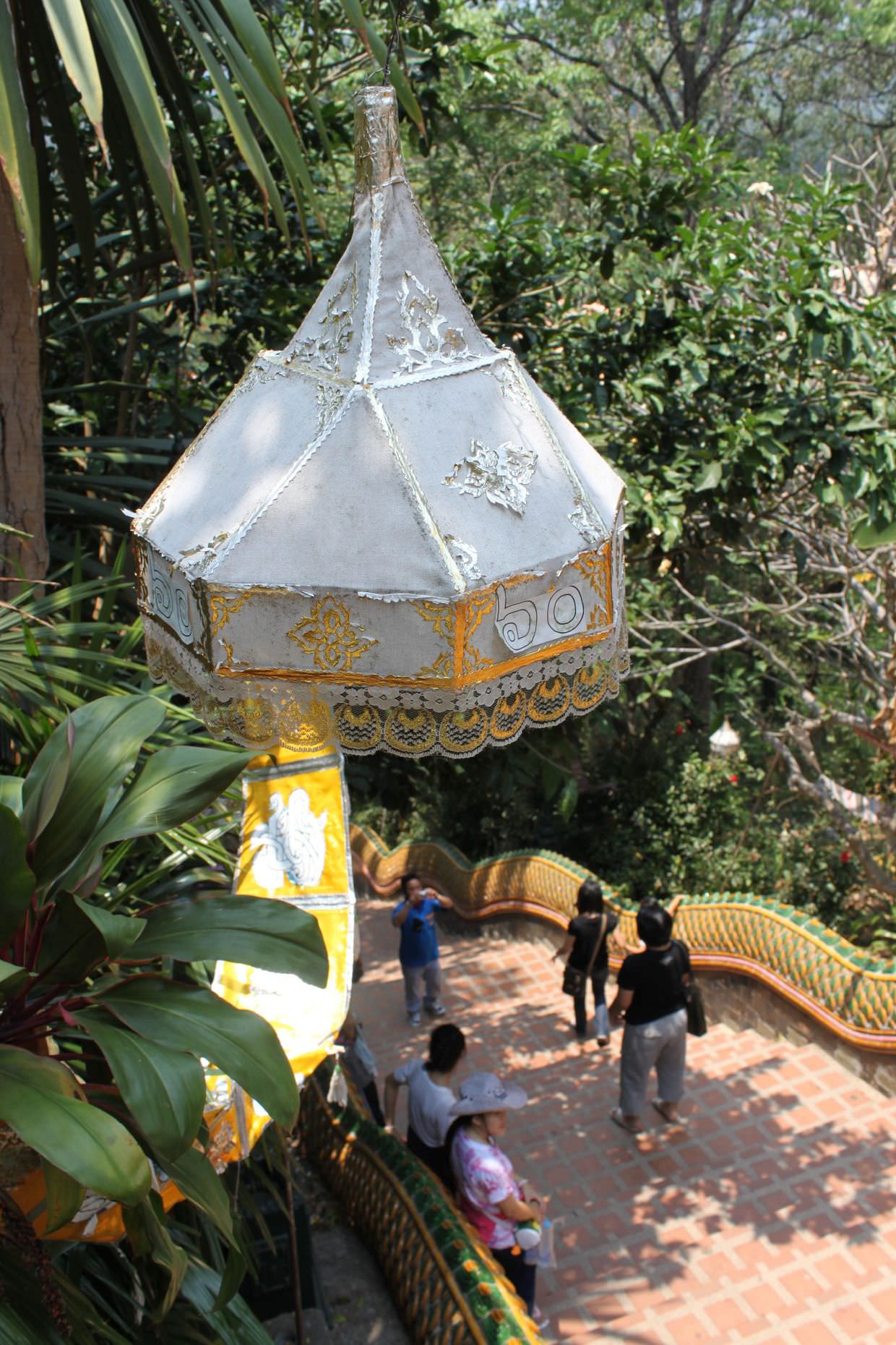 The steps down from Doi Suthep