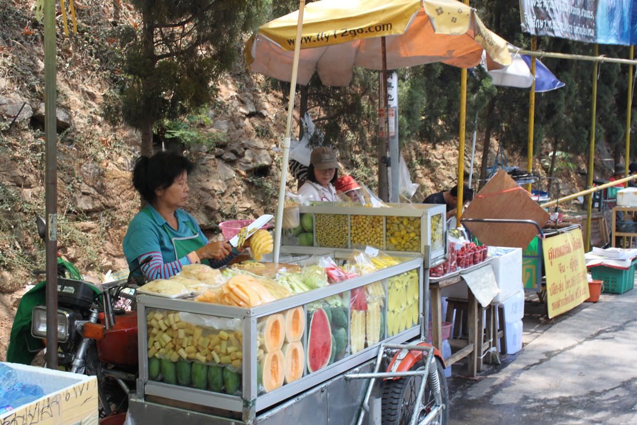 Fruit stall outside the temple