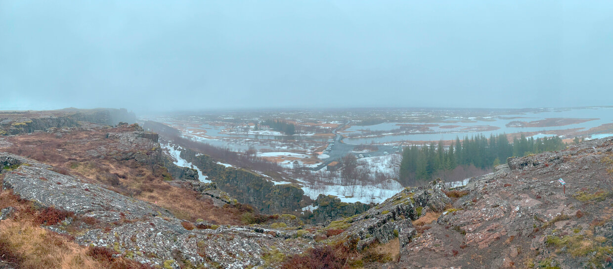 Panoramic view of Thingvellir