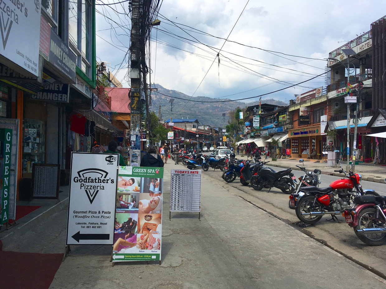 The streets of Pokhara