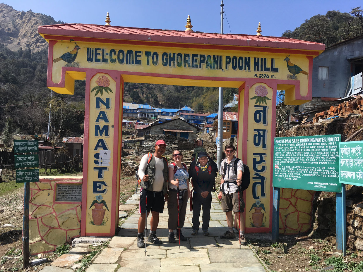 We made it to Ghorepani. Big D, Samantha, Hari and Paul