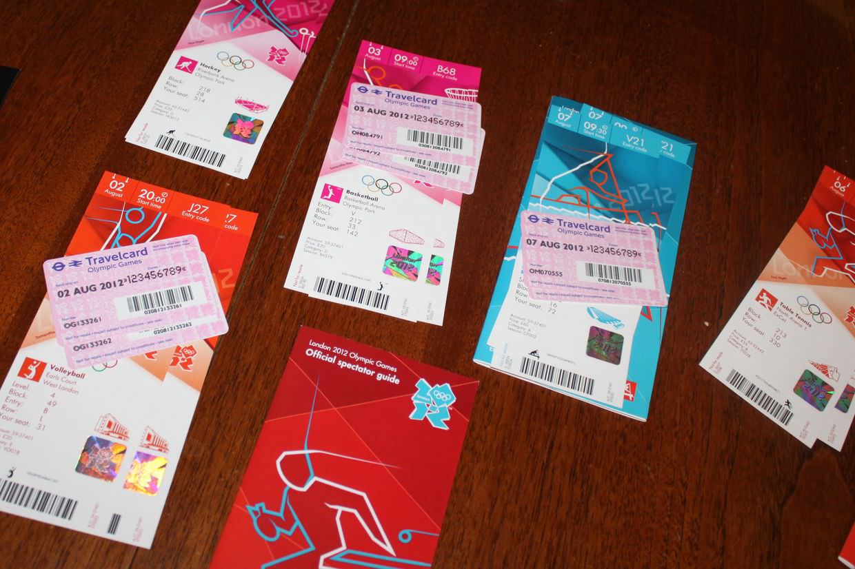 Our London 2012 olympic tickets