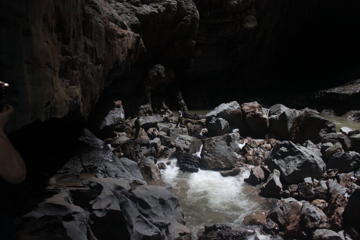 Crossing the underground river