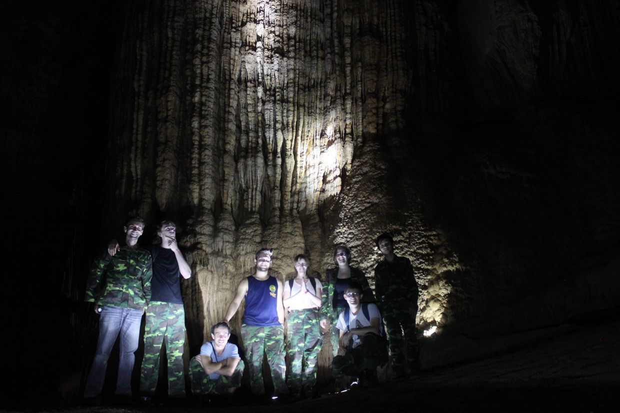 Paradise Cave expedition group, hike complete