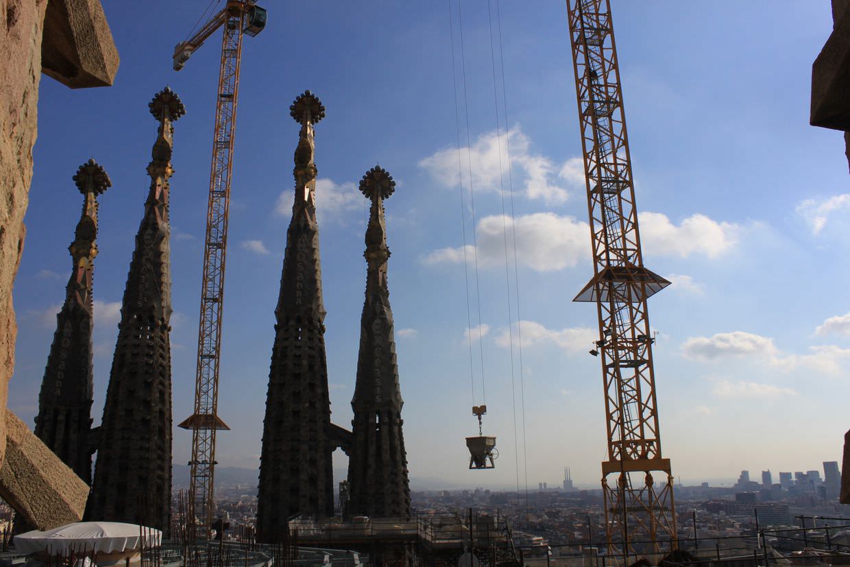 La Sagrada Família under construction