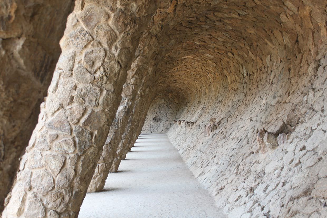 Columns beneath Park Güell