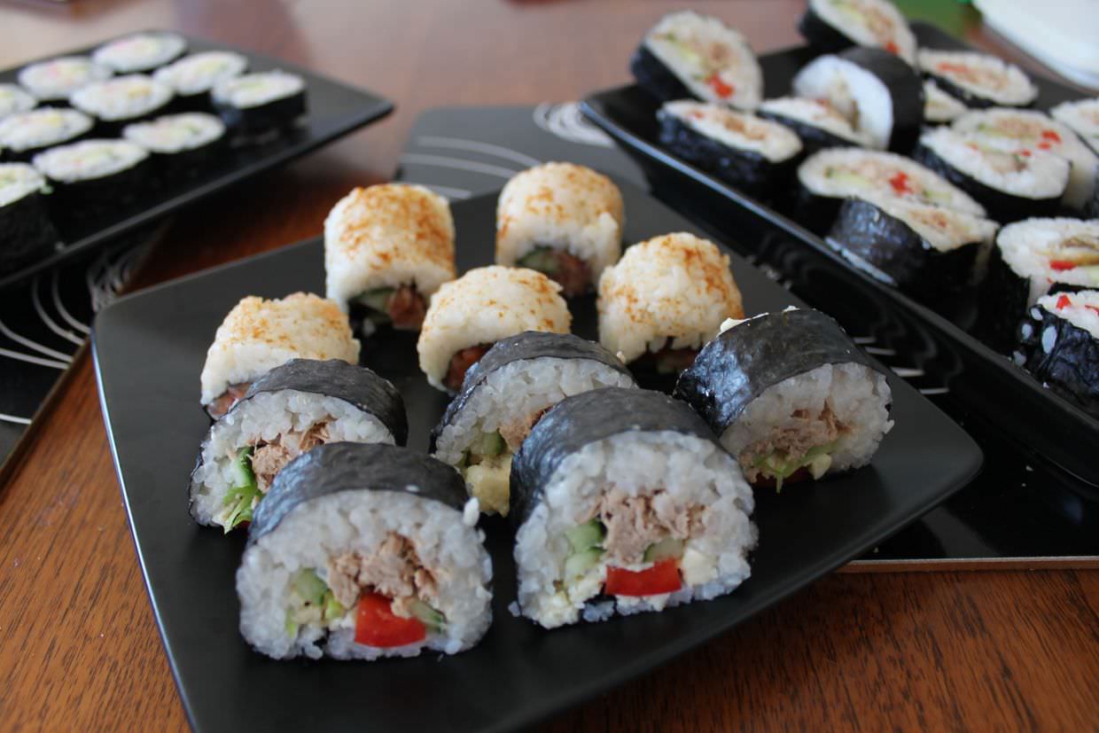 Homemade sushi