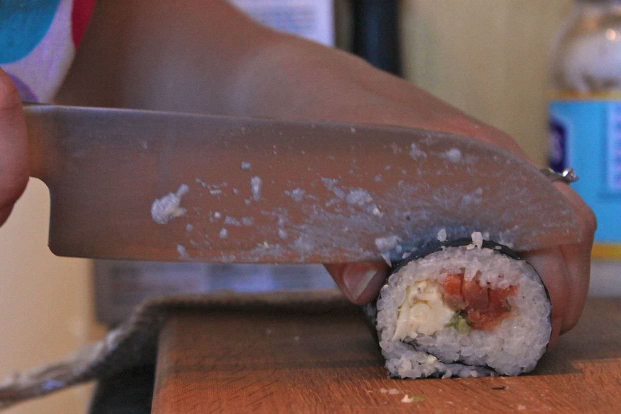 Slicing the sushi