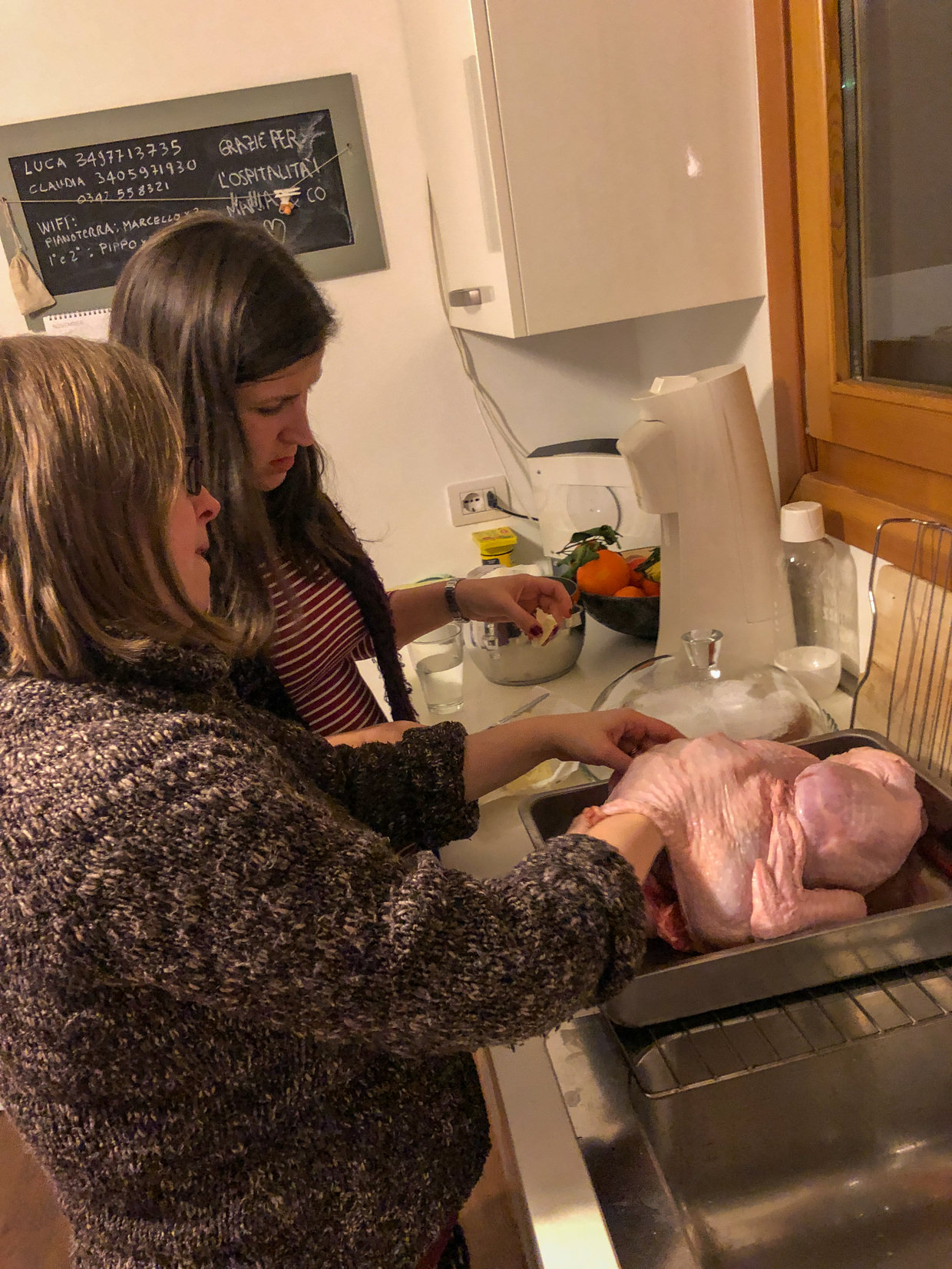 Stuffing the turkey