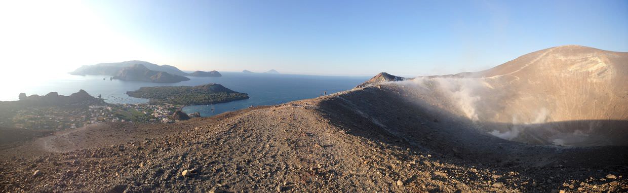 View from Vulcano’s Gran Cratere volcano