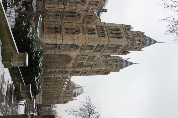 Natural History Museum in the snow