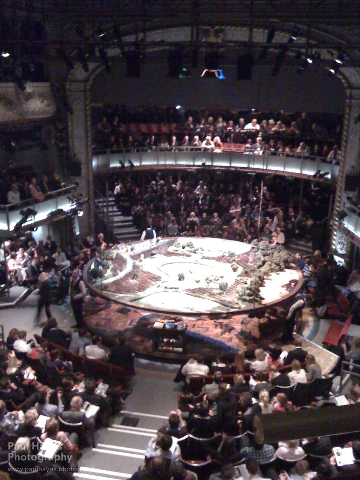The circular stage at the Old Vic