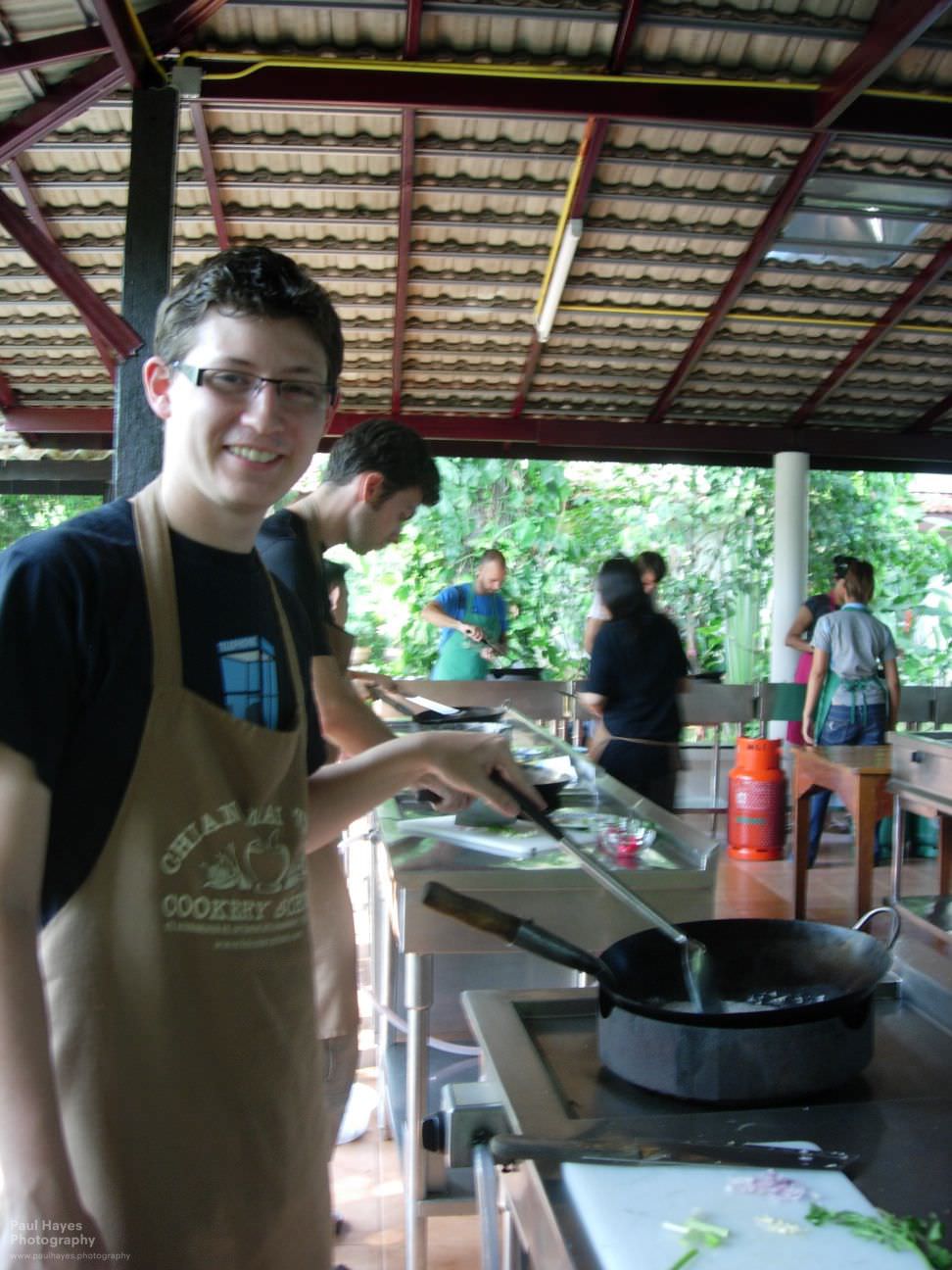 Paul cooking chestnuts in coconut milk